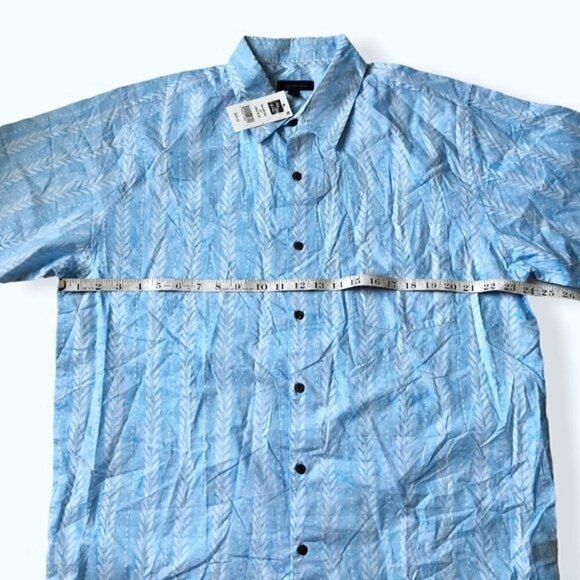 Saks Fifth Avenue Graphic Lightweight Cotton Shirt Button Front XL New - Picture 10 of 10